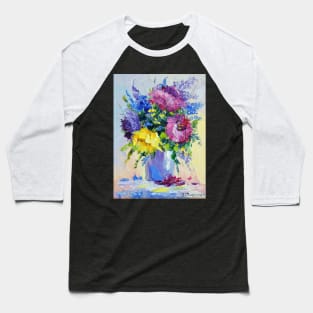 A bouquet of flowers in a vase Baseball T-Shirt